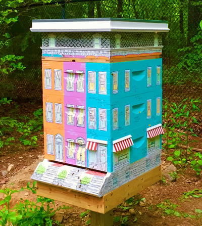 Row home for bees.